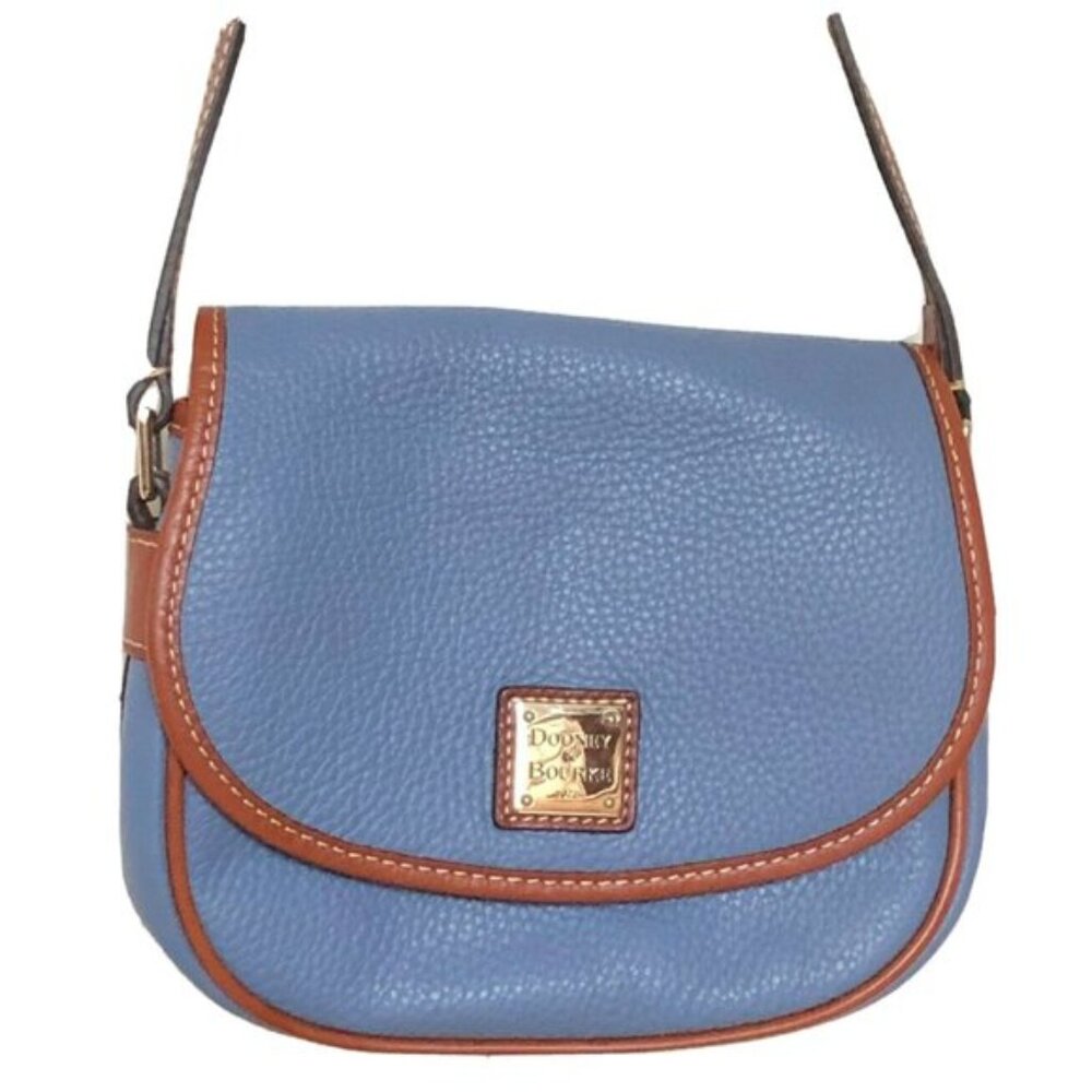 Dooney &Bourke Pebble Grain Hallie Slate Blue Shoulder Strap
